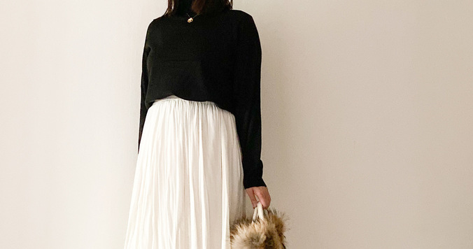 GUのタートルネックが優秀。1490円ですっきり細見え！