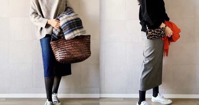 大人のスニーカーはコンバース一択！　スカートでフェミニン＆カジュアルに