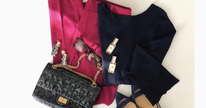 GUに見えない！　テーパードパンツ1990円はピンクを選んで華やかに垢抜け