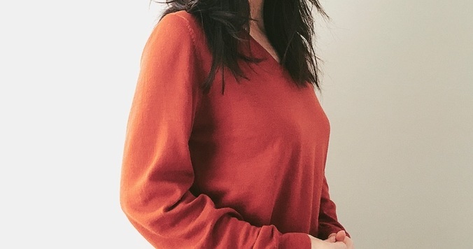 2020年、無印良品の上品セーターを指名買い！　きれい色で楽しむ初詣コーデ