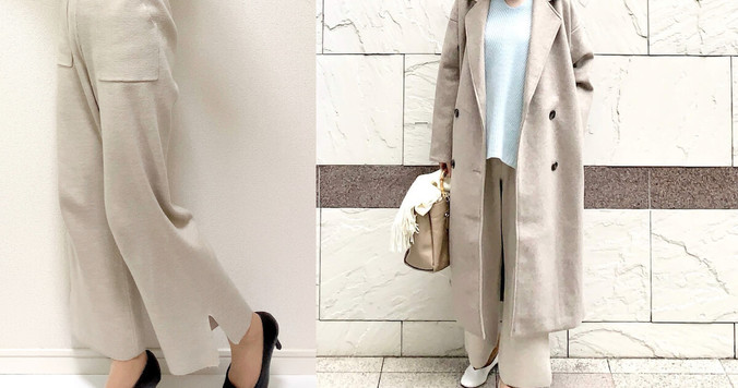 GUニットパンツ1990円が買い！　おしゃれ＆暖かなきれいめコーデ