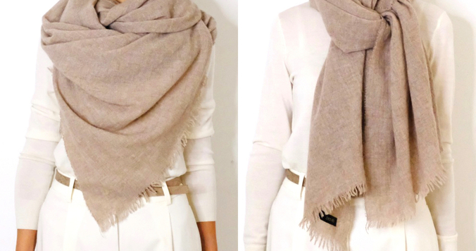背が３センチ高く見えるストールの巻き方２選
