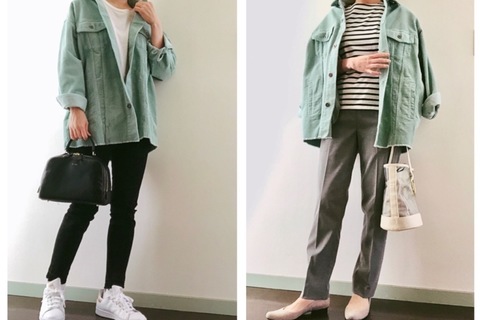 ZARAのグリーンジャケットU3000！　１点投入で旬の大人コーデに