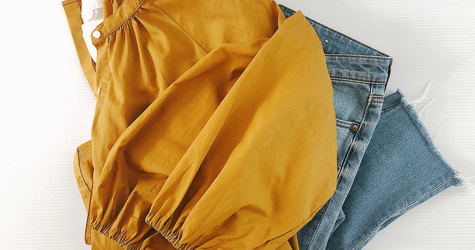 年中使えるGU名作！ 1490円のギャザーOPで旬顔レイヤードコーデ