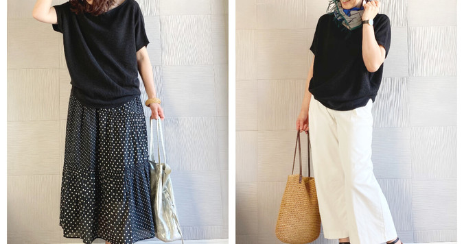 夏こそ！ 自宅でガシガシ“洗える”黒ニットをシック着こなして