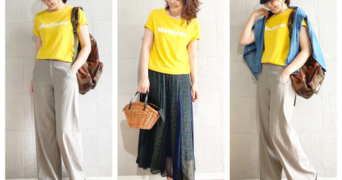 ラフなコーデで垢抜ける！ 大人のための“ロゴT”活用術