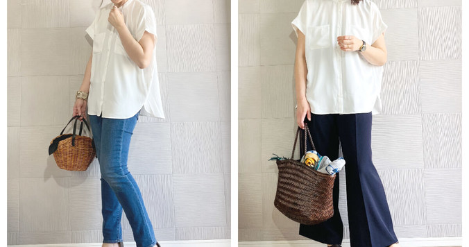 かぶり率低め！ 使い回せるプチプラバンドカラートップスで大人コーデ