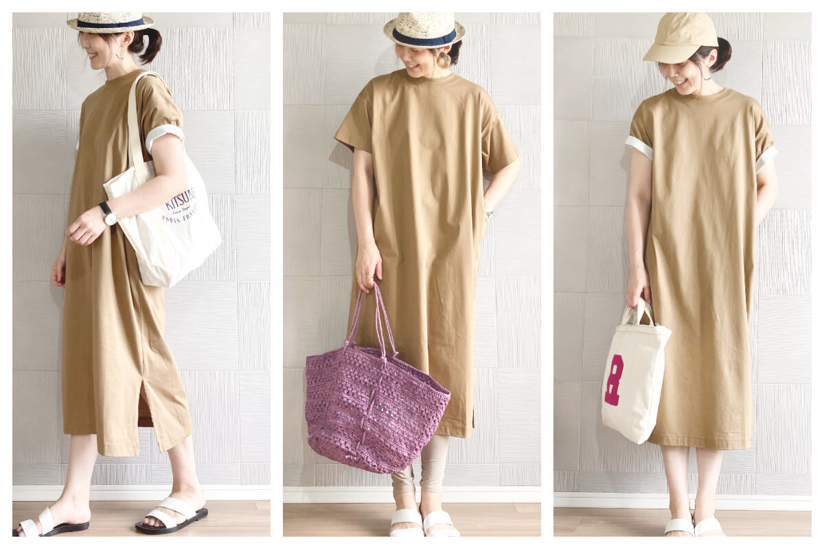 【UNIQLO】シンプルロングワンピの着回しコーデ|飽きずに着こなすためのテクニック