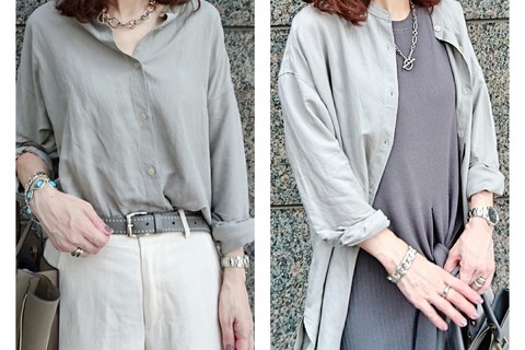 【UNIQLO】アラフォー向けおしゃれチュニックの処方箋。バンドカラーならシックに着こなせる！