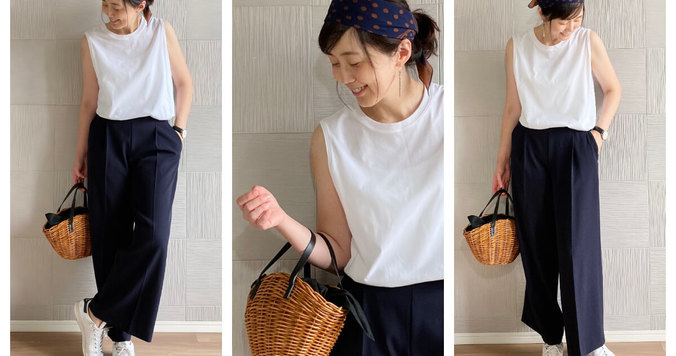 【GUスカーフ】40代におすすめ！ ワンアイテムで真夏のコーデをアップデート