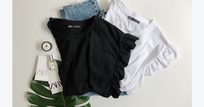 40代におすすめ極上品！ ZARAで見つけたフリル付きTシャツが超優秀！