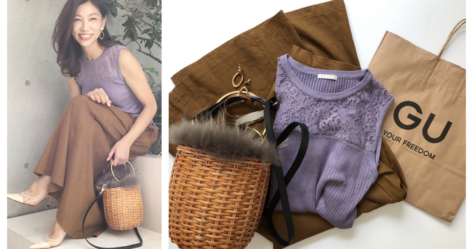 GUリネンブレンドスカートが380円！ 即決級の優秀スカートです