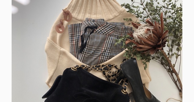 40代向けZARAコーデ！ チェック柄パンツでON・OFFおしゃれに