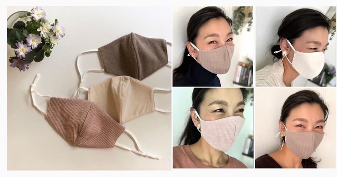 【GU】ファッションマスクはトップスに合わせた色味を選んでおしゃれ見え