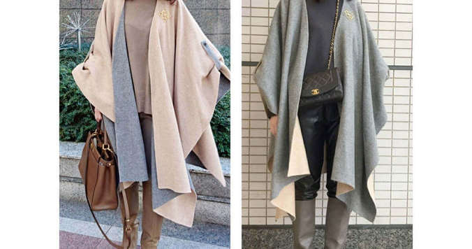 今、アウターを買い足すなら絶対ポンチョがおすすめ！１点投入で旬顔に!!