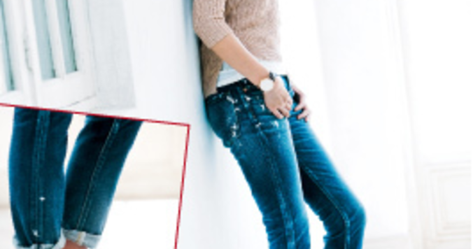 簡単そうで緻密な計算が必要！シンプルデニムのロールアップ術