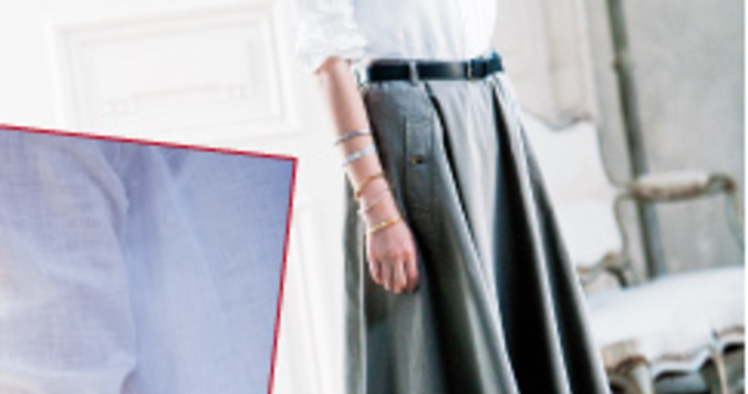 白シャツは無造作と空気感で完成するから襟、胸元、袖のあしらいが勝負！