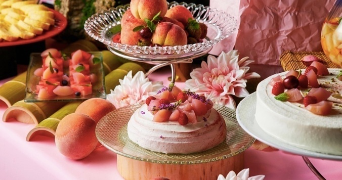 桃を使ったドルチェブッフェを７月１日より、XEX WESTなど系列３店舗で提供開始