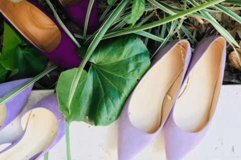 UNIQLOのフラットシューズはパープルがおすすめ