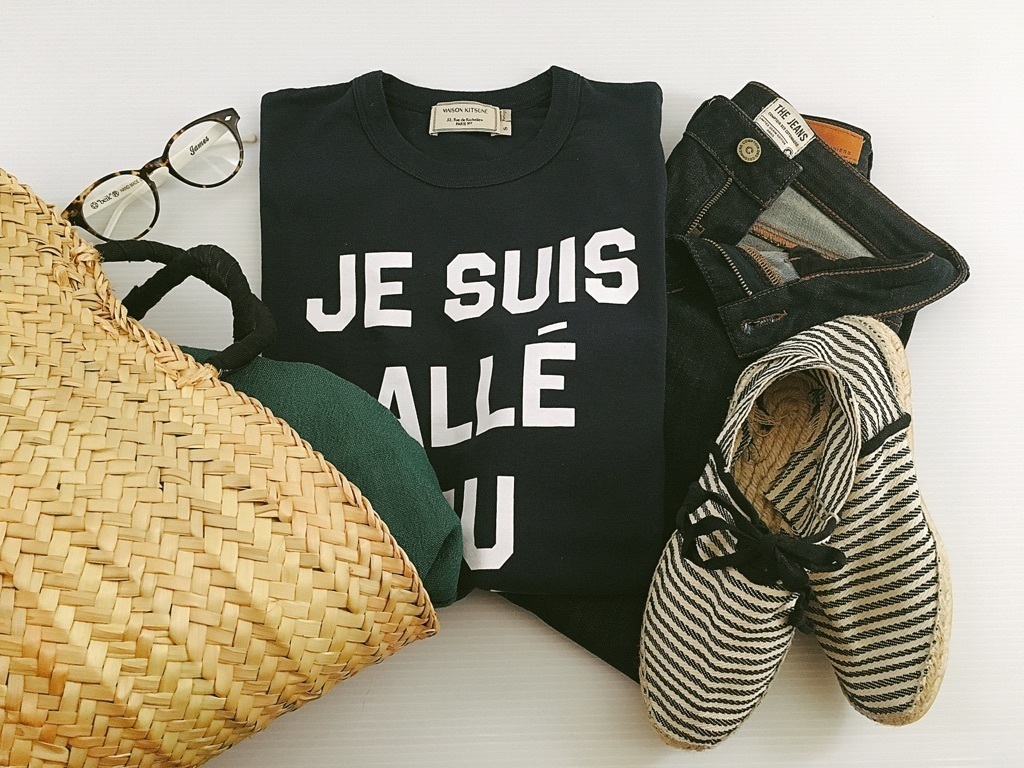 パリ発「MAISON KITSUNÉ」のTシャツが名品。印象的なきれいめコーデが叶います