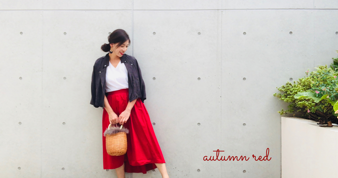 ヴィオラドーロのカゴバッグが大活躍。素敵な秋コーデが叶います