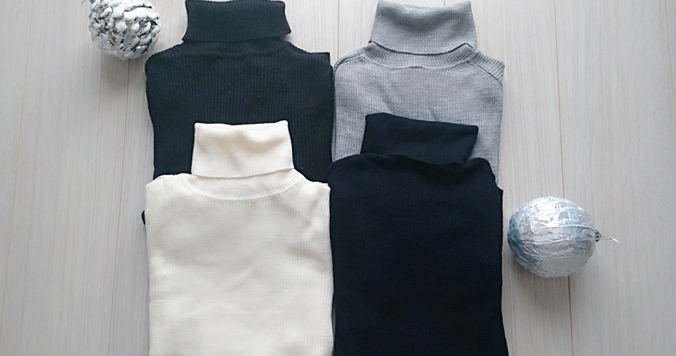 色ち買いおすすめなUNIQLOのリブニット。ベーシックカラーが即戦力になります