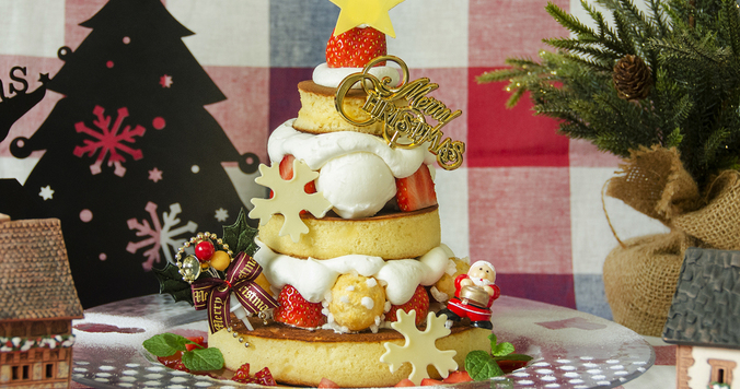 可愛すぎるクリスマスパンケーキ。テーマは北欧のおもちゃ
