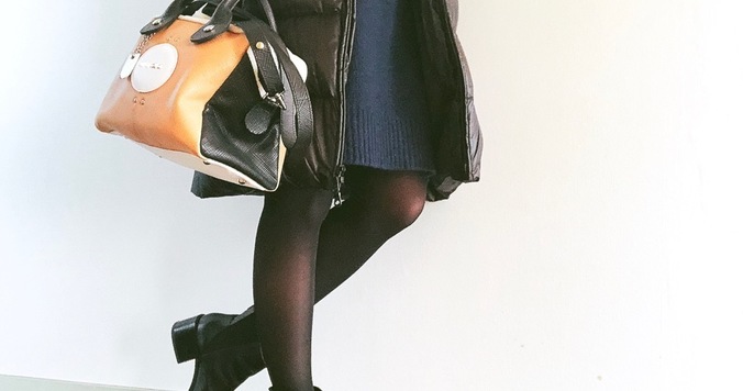 ダウンで着痩せするコツは「ニット」の選び方にあった！