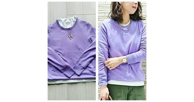 パープルが買い！　UNIQLO最愛ニットは春まで着られる