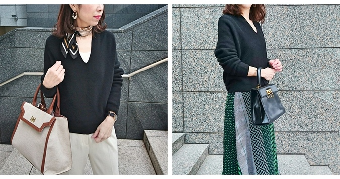 高見えとこなれ感が叶うUNIQLOコクーンセーター。色ち買いが正解です