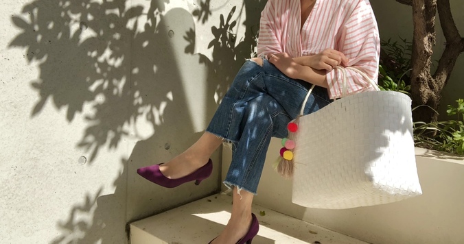 GUのストライプリネンブレンドシャツ。1990円で叶う「大人の抜け感」