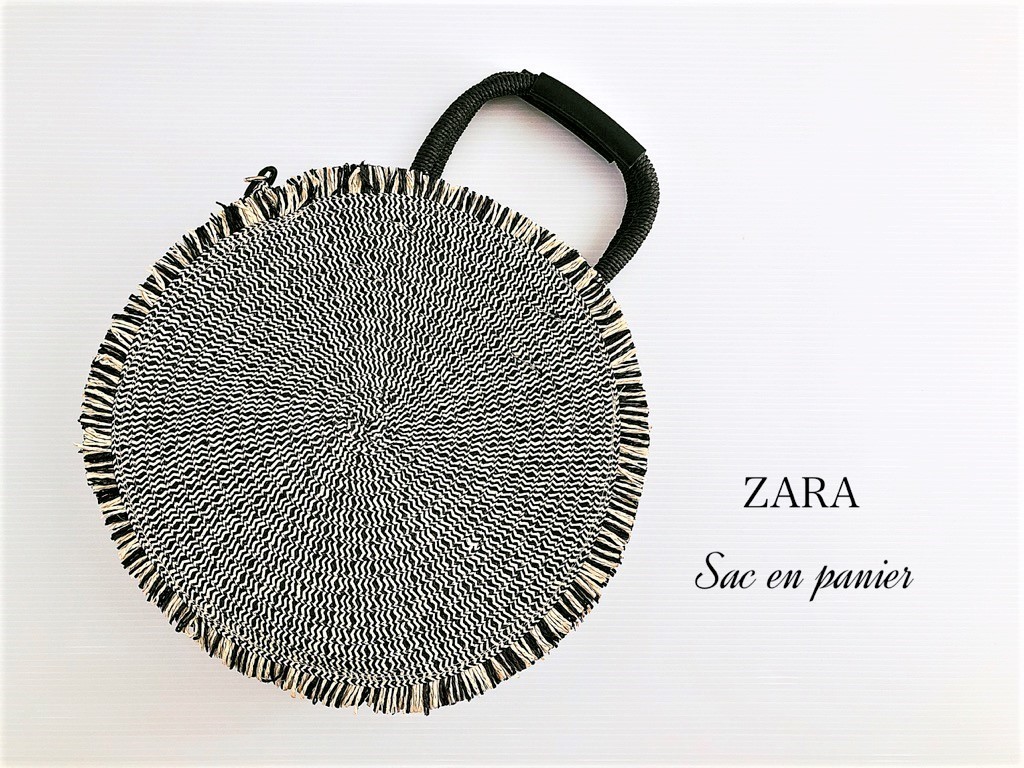 ZARAのサークルかごバッグがシンプルコーデの主役！　重め配色も涼しげに