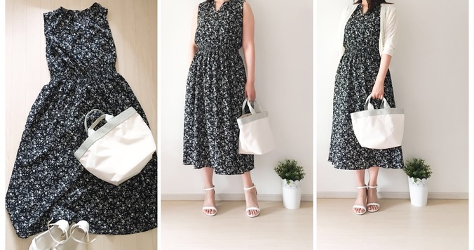 大人気のUNIQLO花柄ロングワンピース。3990円で涼しくて大人かわいい