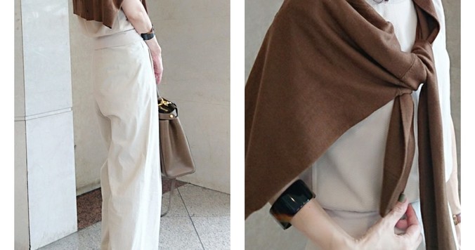 UNIQLOのメンズカーディガンが買い！　旬の肩掛けスタイルでこなれ感を