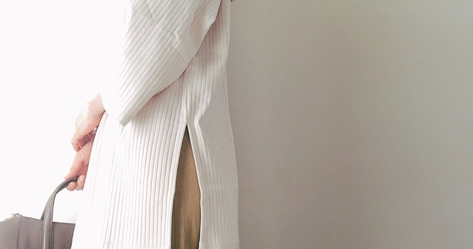 UNIQLOのリブチュニック1500円が優秀！　大人の同系色ブレンドコーデ