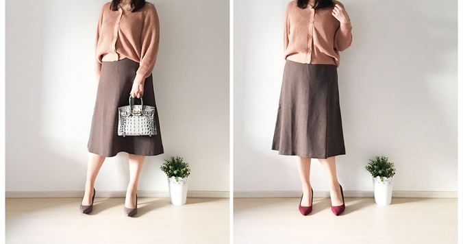 UNIQLOのジャカードフレアスカートが優秀！　990円でトレンド感＆華奢見え