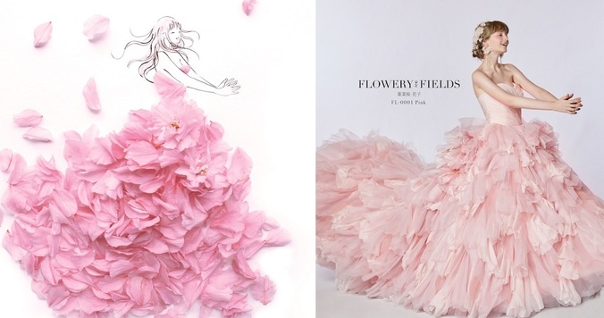 花を全身にまとう夢のウエディングドレスが誕生！