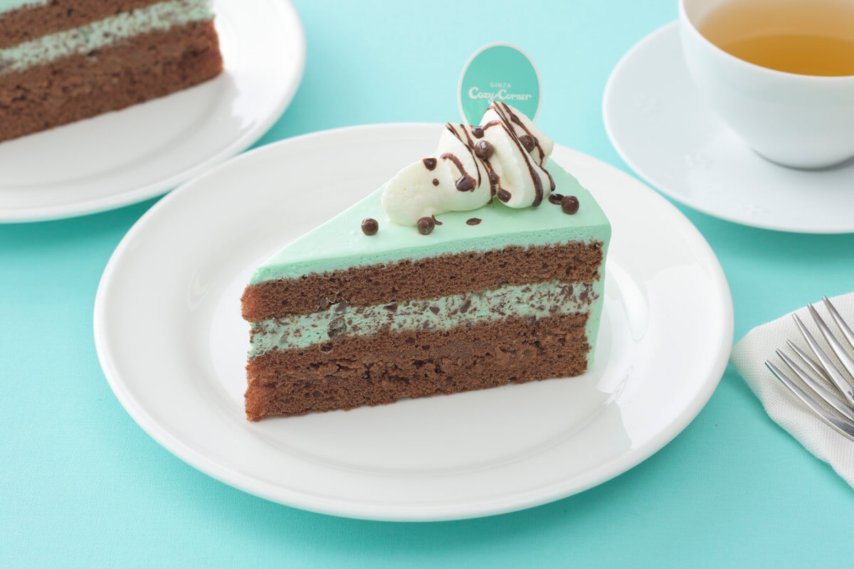 銀座コージーコーナー　さくさく食感のチョコミントケーキ