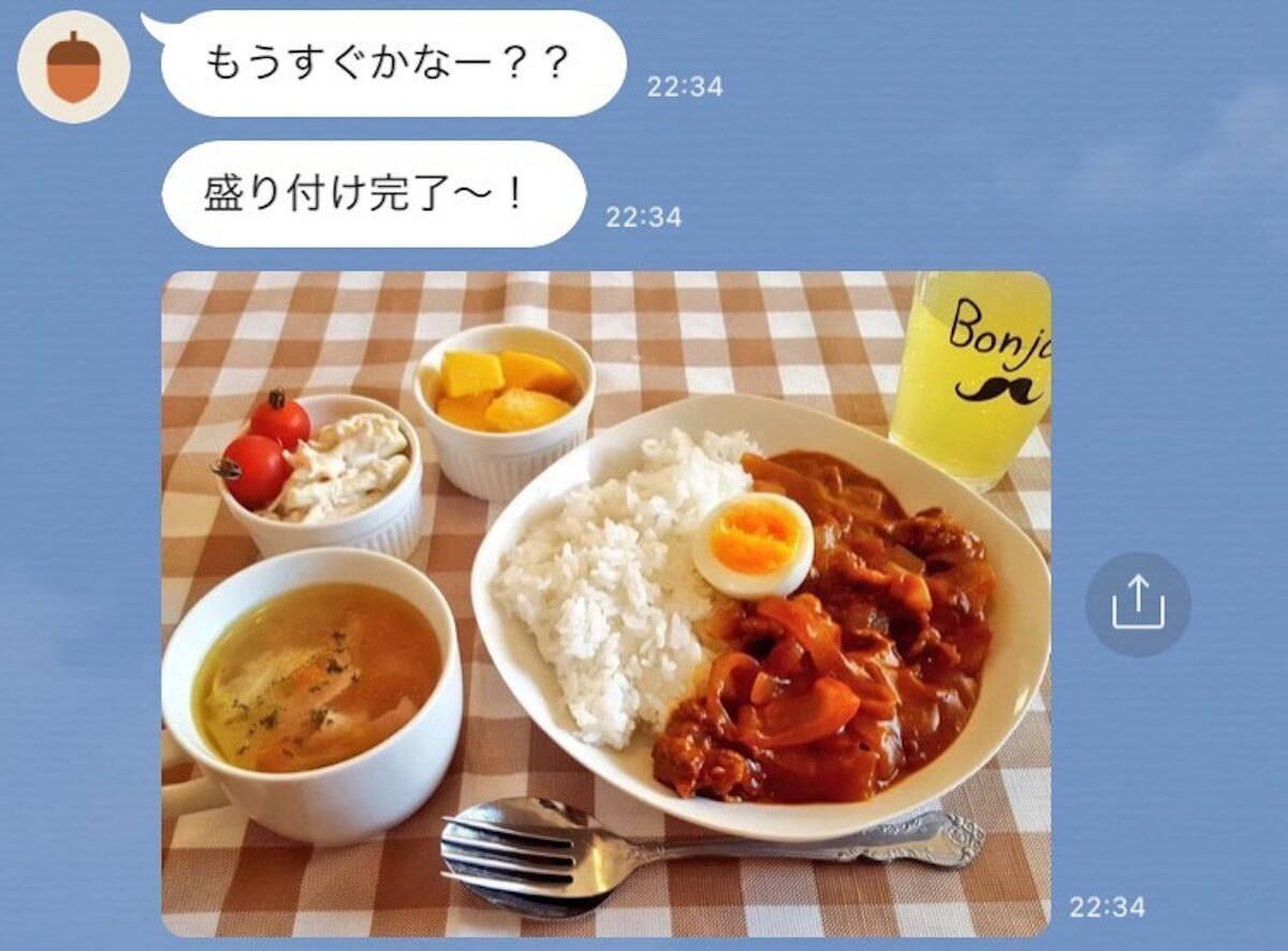 LINE　料理　写真