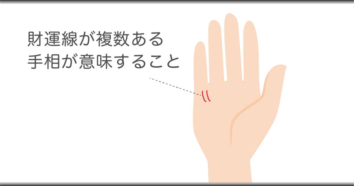 財運線の見方　財運線が複数ある手相