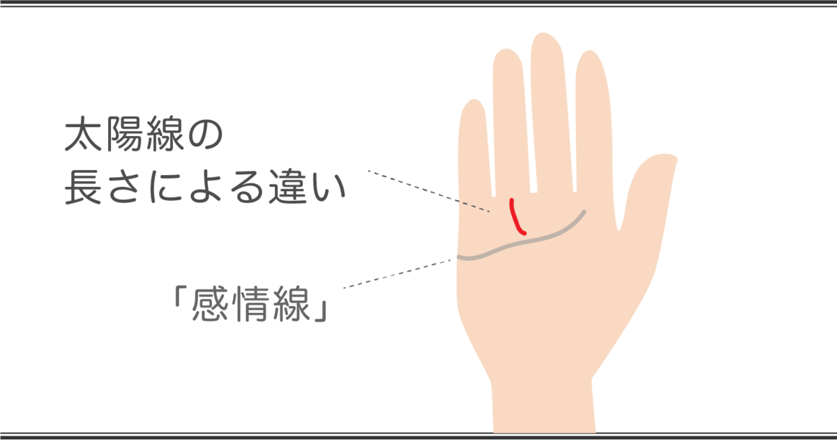 太陽線の見方 太陽線の長さによる違い